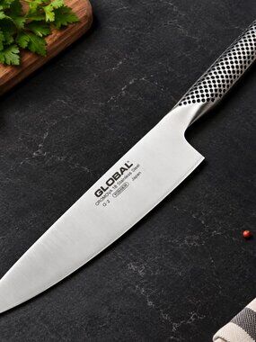 Global 8" Classic Stainless Steel Chef Knife – G2 Kitchen Cooking Knife